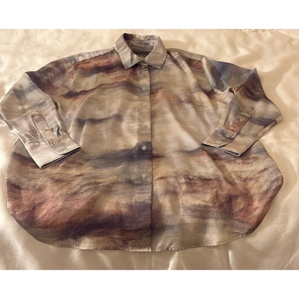 H&M watercolor shirt size L